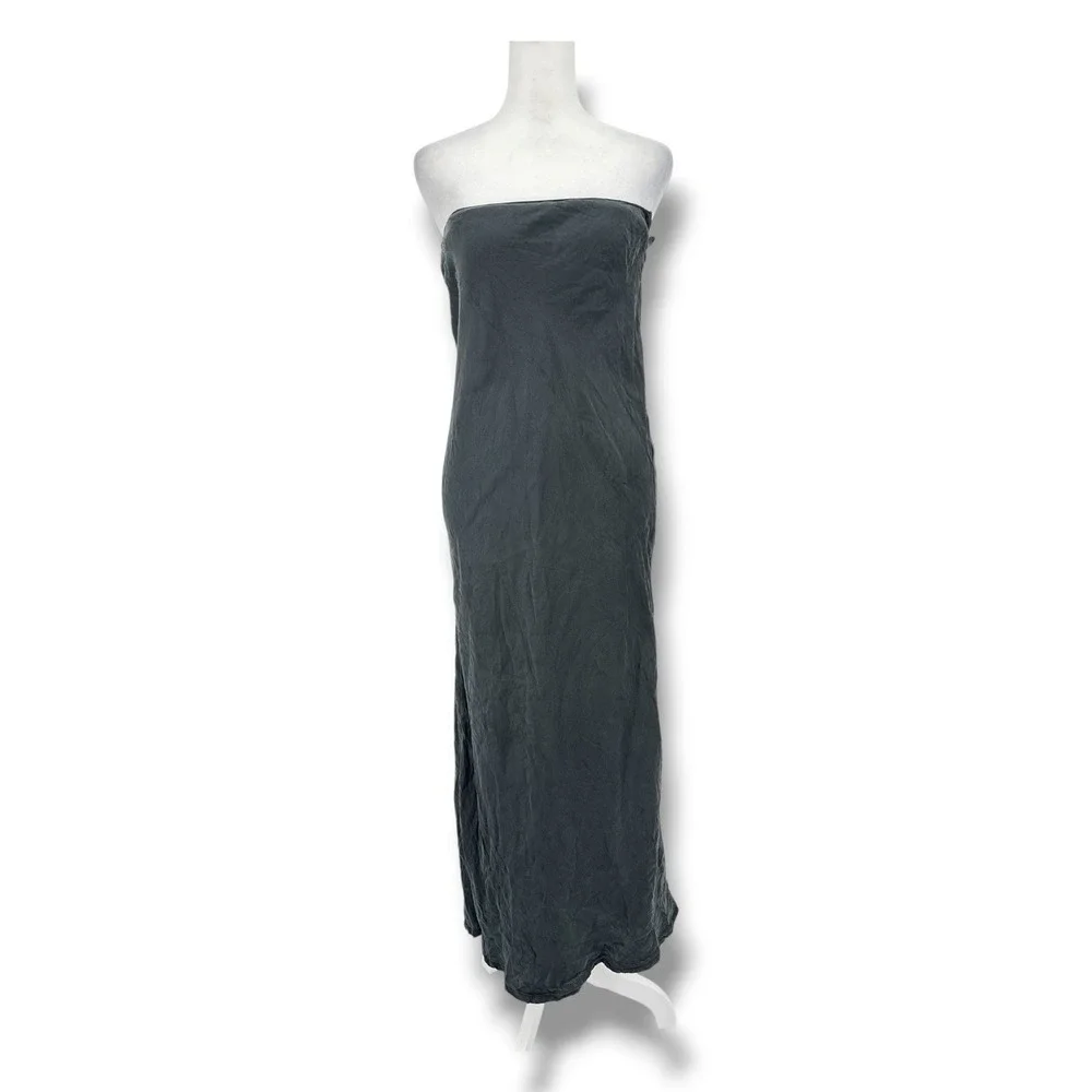 Kate Moss Topshop‎ 100% Silk Strapless Bias Maxi Dress UK 10 Quiet Luxury Y2K